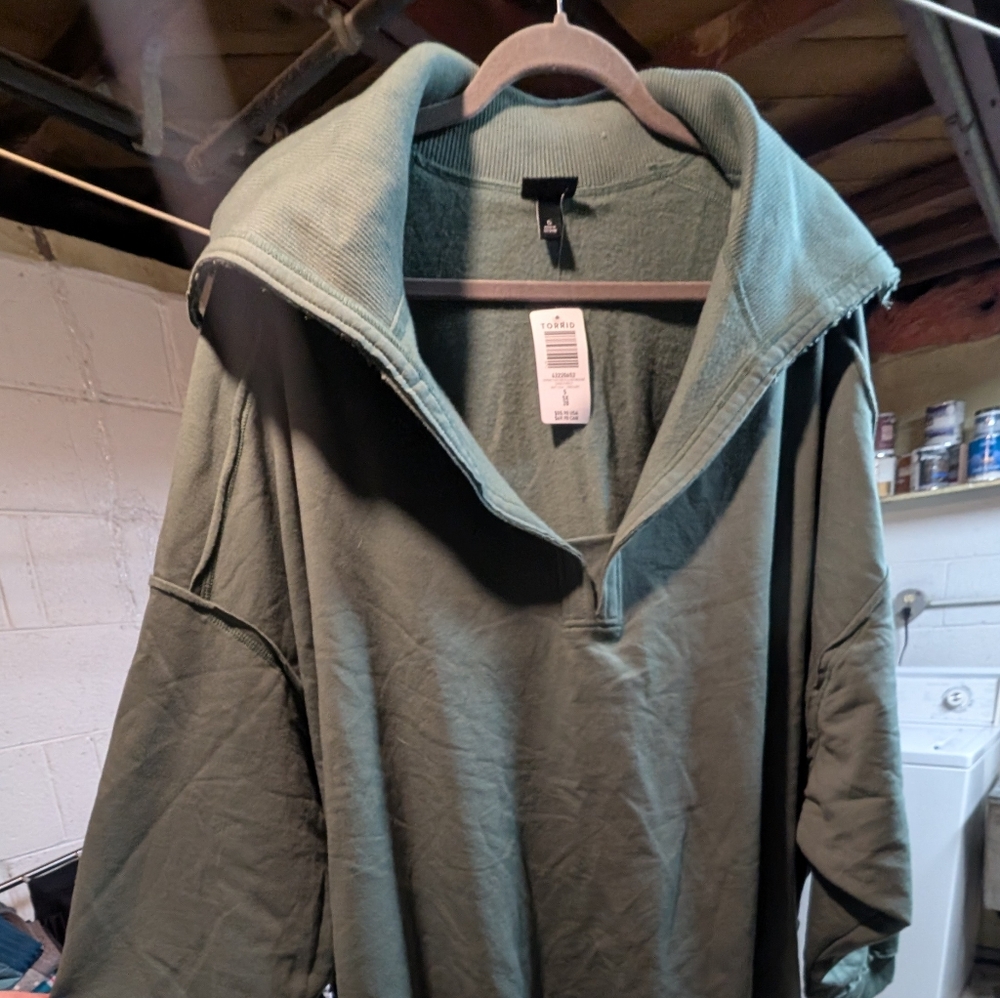 Torrid Olive Pull Over Sweatshirt